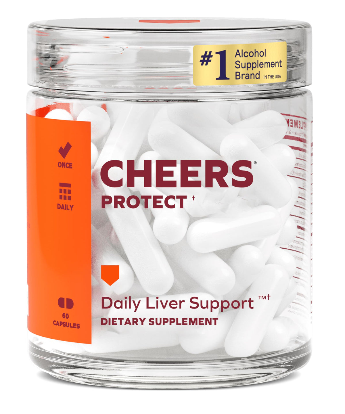 Cheers Protect bottle-front showing daily liver support for immune health