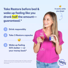 Cheers R&R capsules close-up highlighting DHM and Milk Thistle