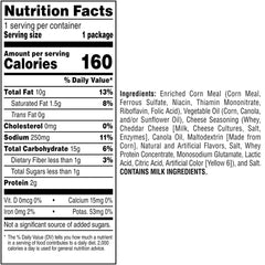 Cheetos Crunchy Cheese gluten-free label visible on packaging.