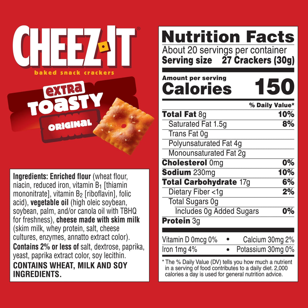 Cheez-It Extra Toasty cracker cheese-dusted surface highlighting bold flavor.