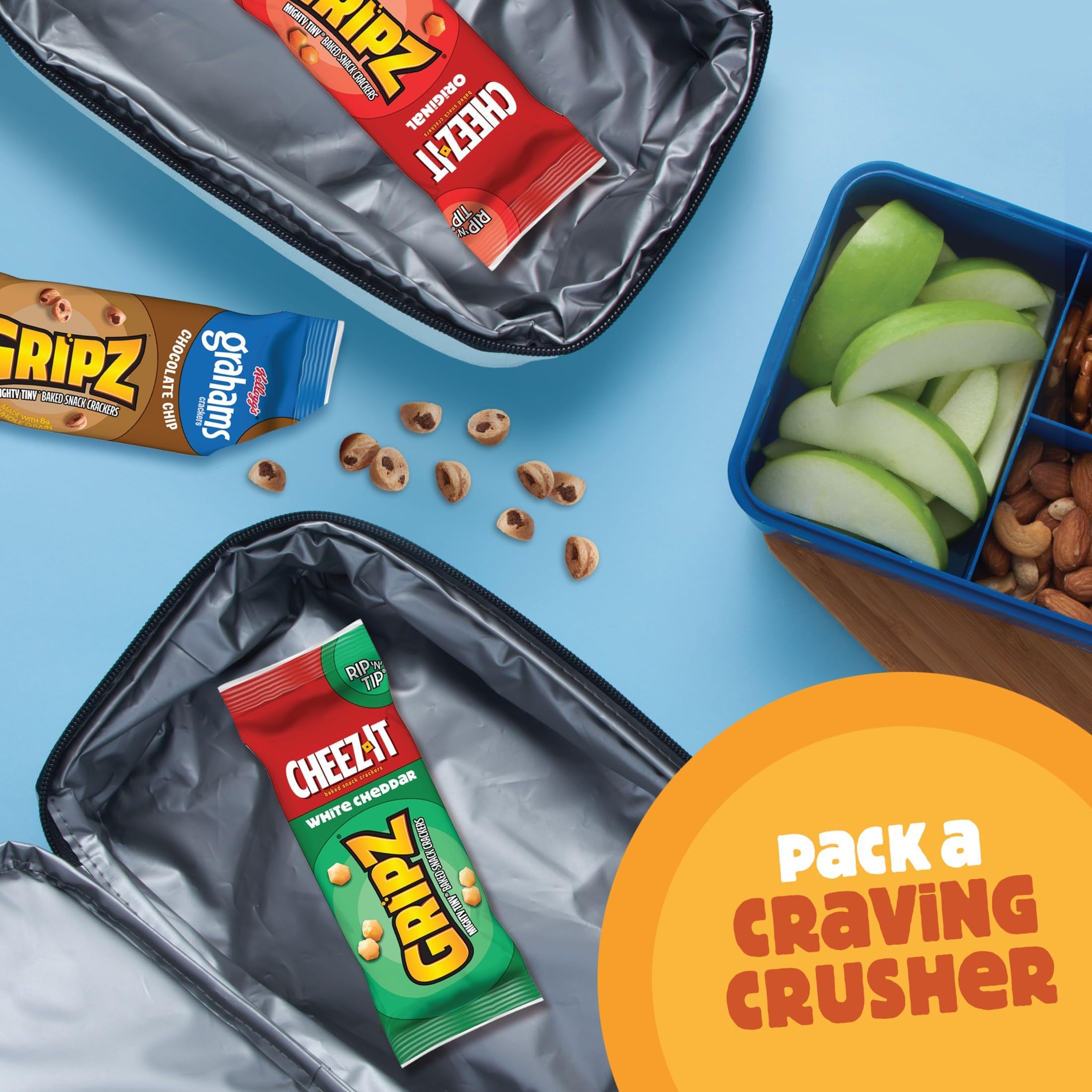 Cheez-It Gripz backpack-friendly snack fits into bags for study sessions or travel.