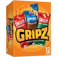 Cheez-It Gripz Original crackers in a portable pack for quick, on-the-go snacking.