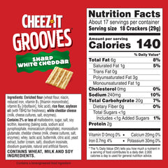Cheez-It Grooves ridged crackers deliver extra crunch and bold bite.