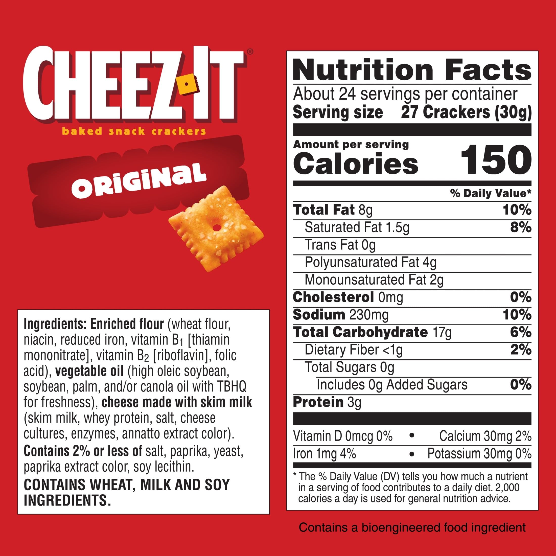 Cheez-It Original packaging highlighting real cheese flavor.
