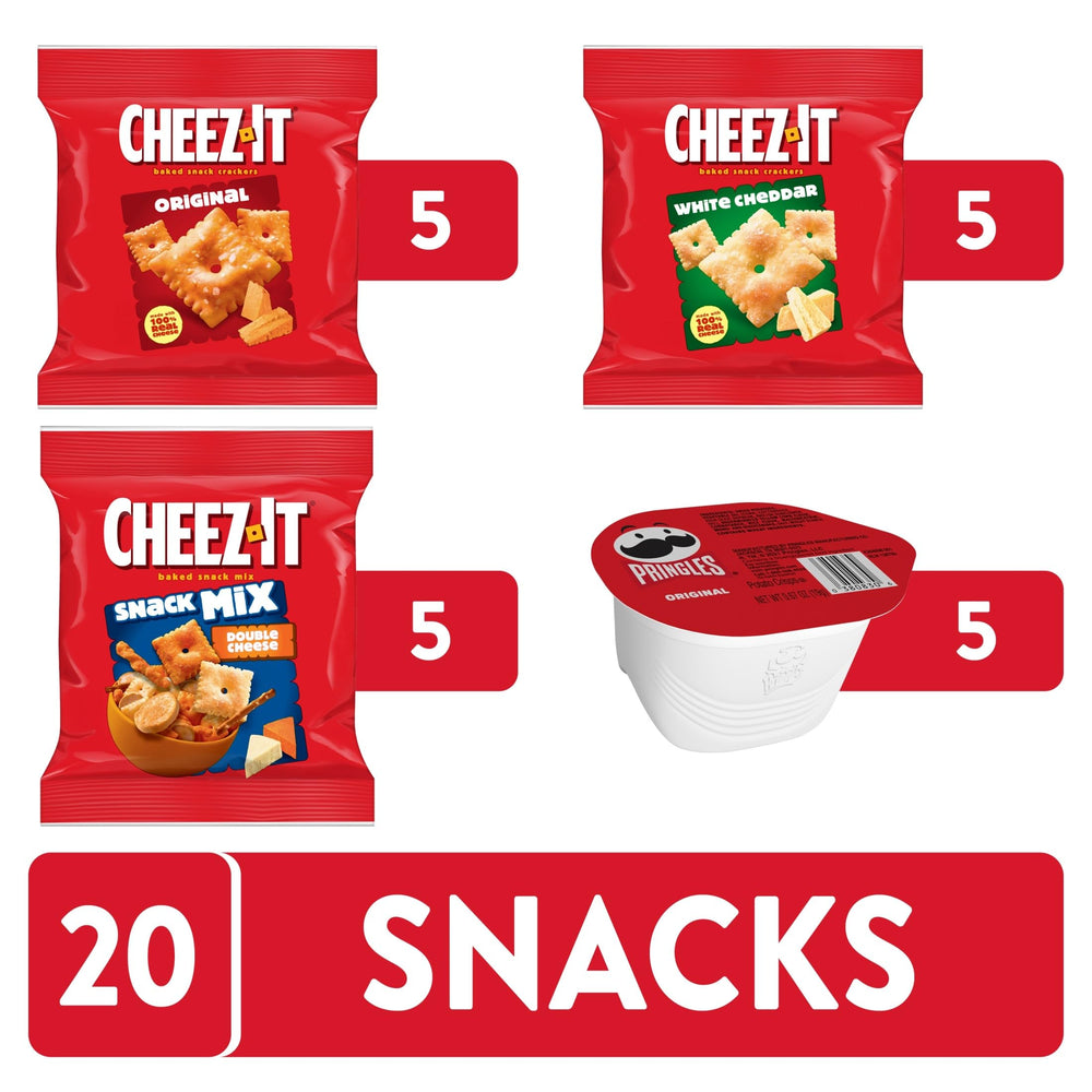 Cheez-It and Pringles variety-pack box, versatile for parties and trips.