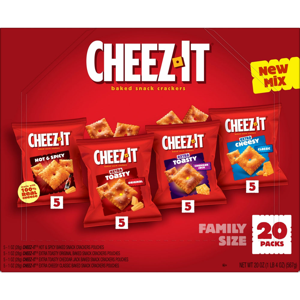 Cheez-It road trip snacks in convenient pouches for travel.