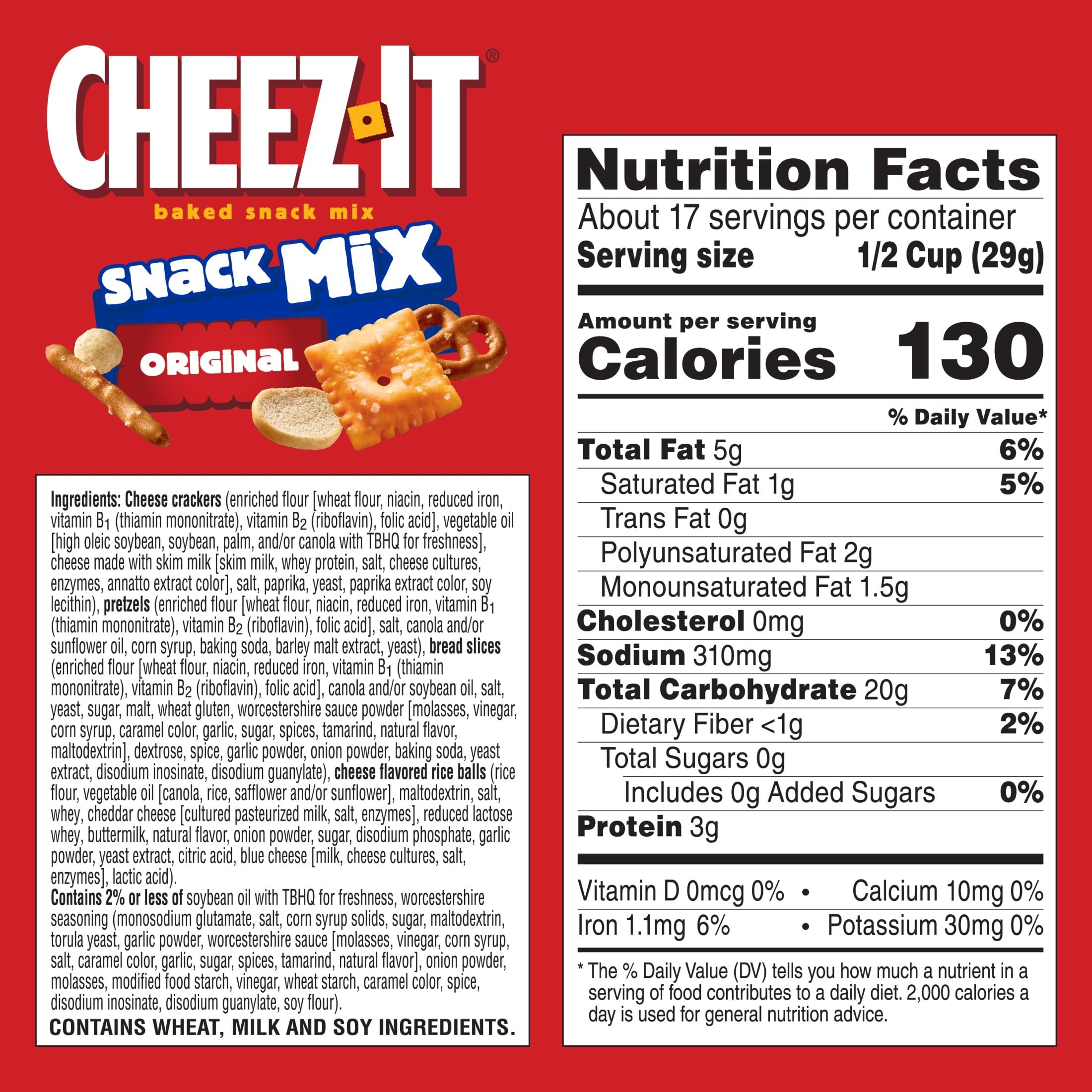 Cheez-It Snack Mix mini toasted bread slices with crackers, perfect for lunch boxes