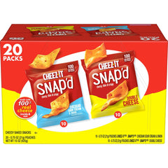 Cheez-It Snap'd Double Cheese pack front for party-snack appeal