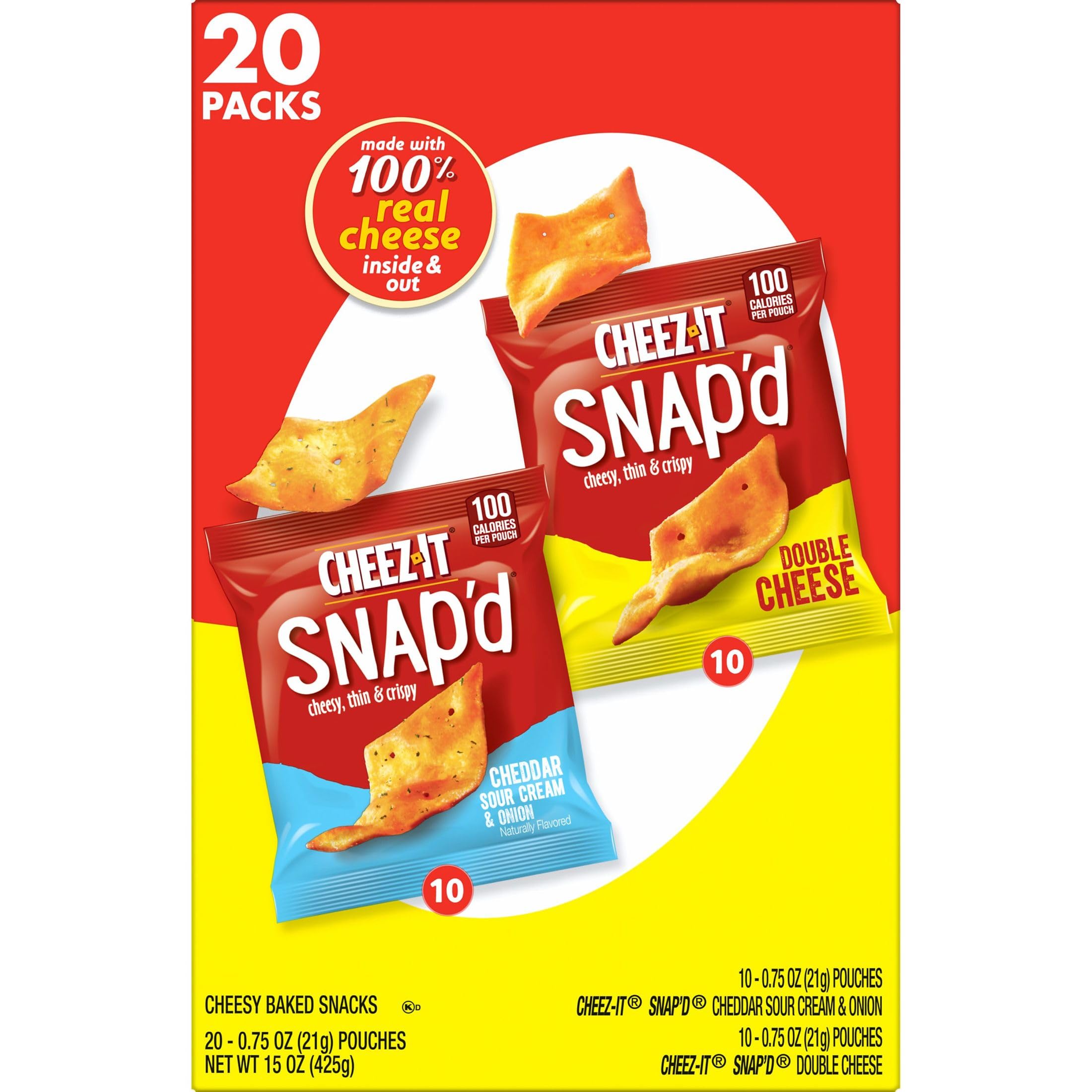 Cheez-It Snap'd packs in a lunchbox, ready for school snacks