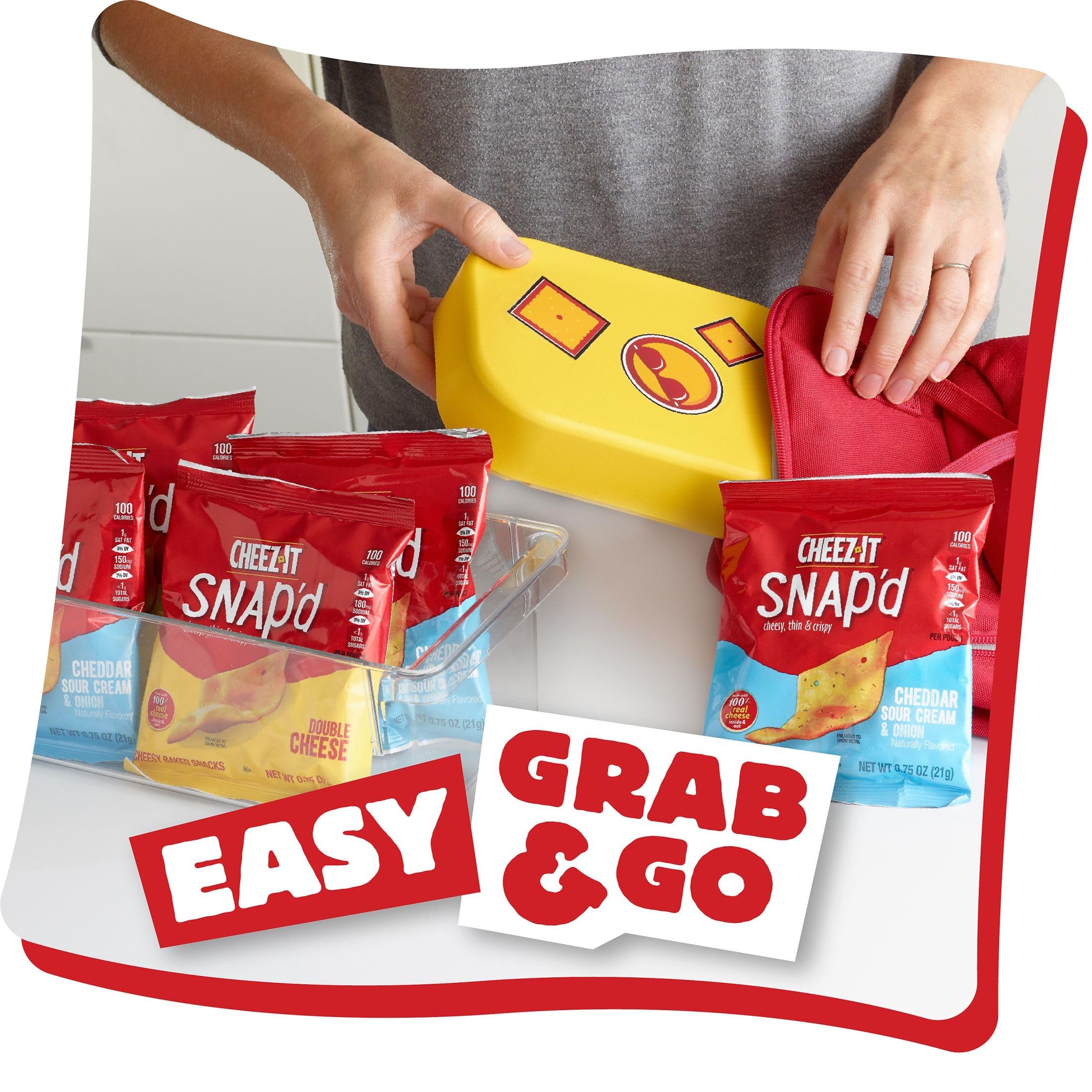 Cheez-It Snap'd real cheese inside and out emphasizes quality ingredients
