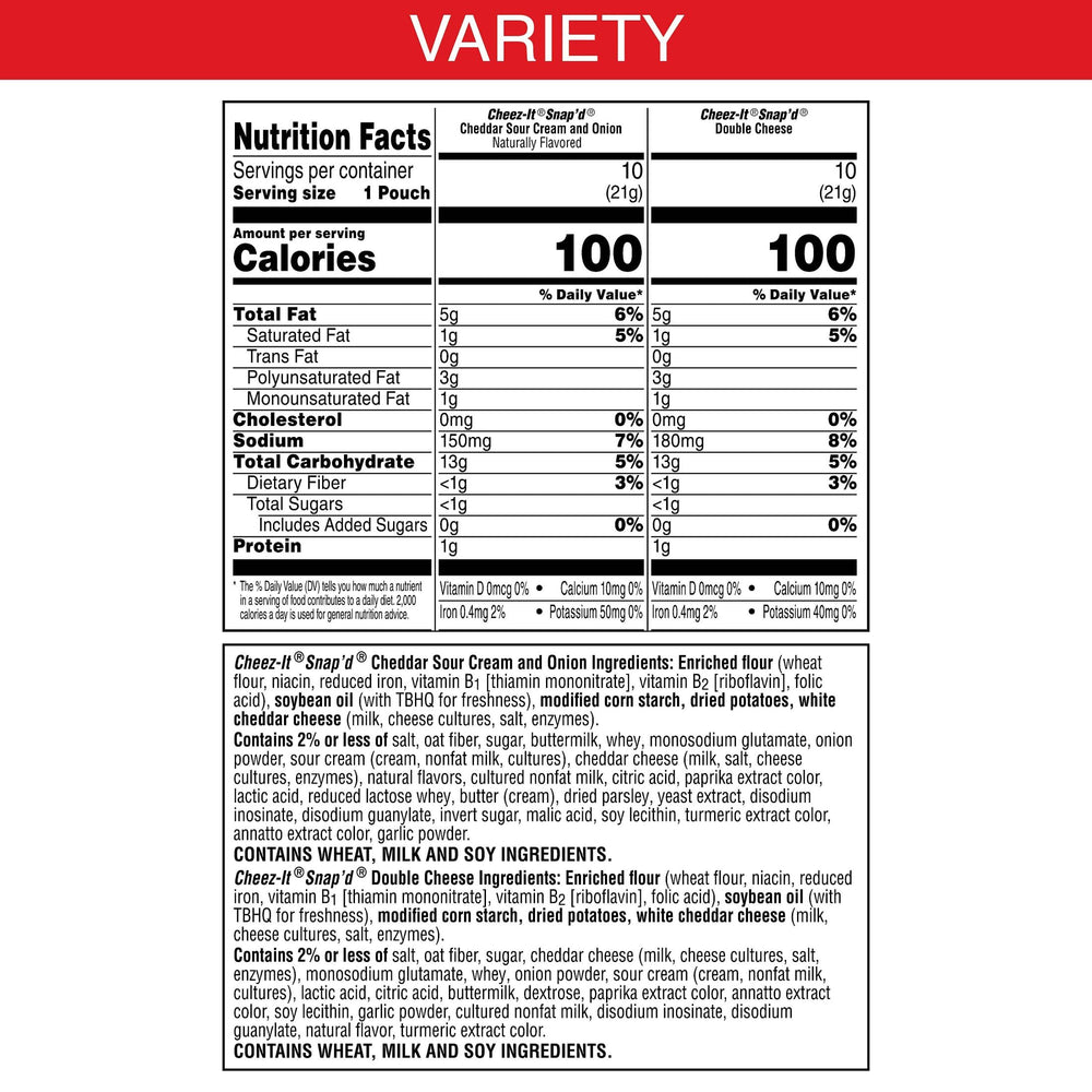 Cheez-It Snap'd Sour Cream & Onion closeup highlighting bold flavor