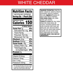 Cheez-It White Cheddar crackers close-up showing crispy bite-sized crunch.
