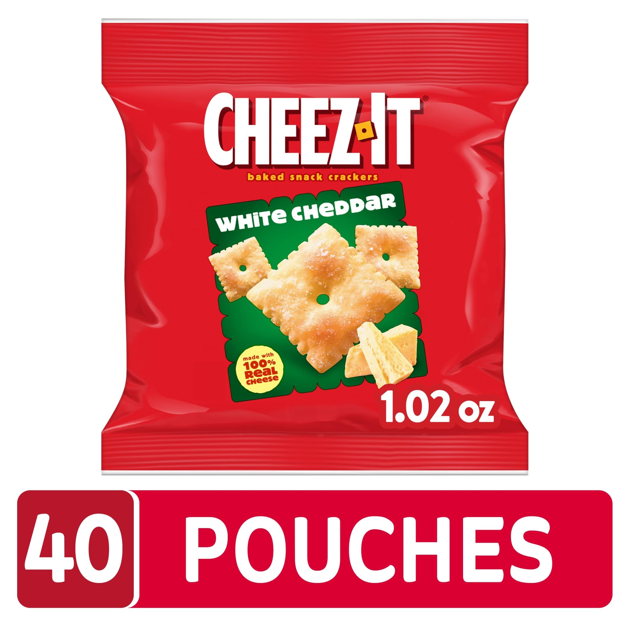 Cheez-It White Cheddar crackers in a bag for on-the-go snacking.