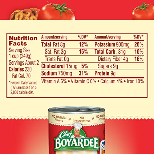 Easy-open lid on Chef Boyardee Lasagna can