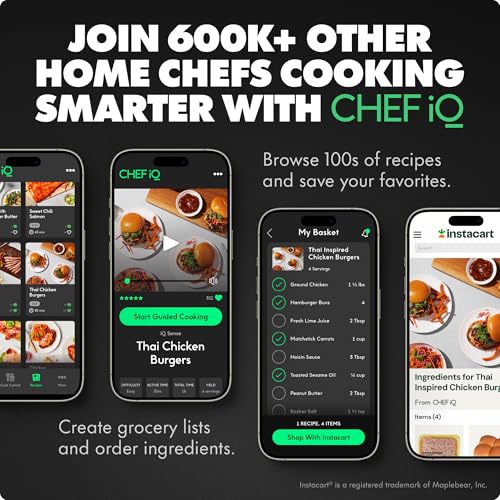 CHEF iQ Sense app presents video-guided recipes for guidance.