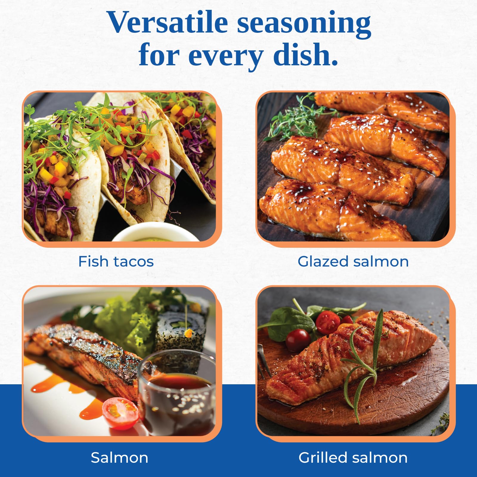 Chef Paul Prudhomme's Salmon Magic packaging shows kosher and halal certification.