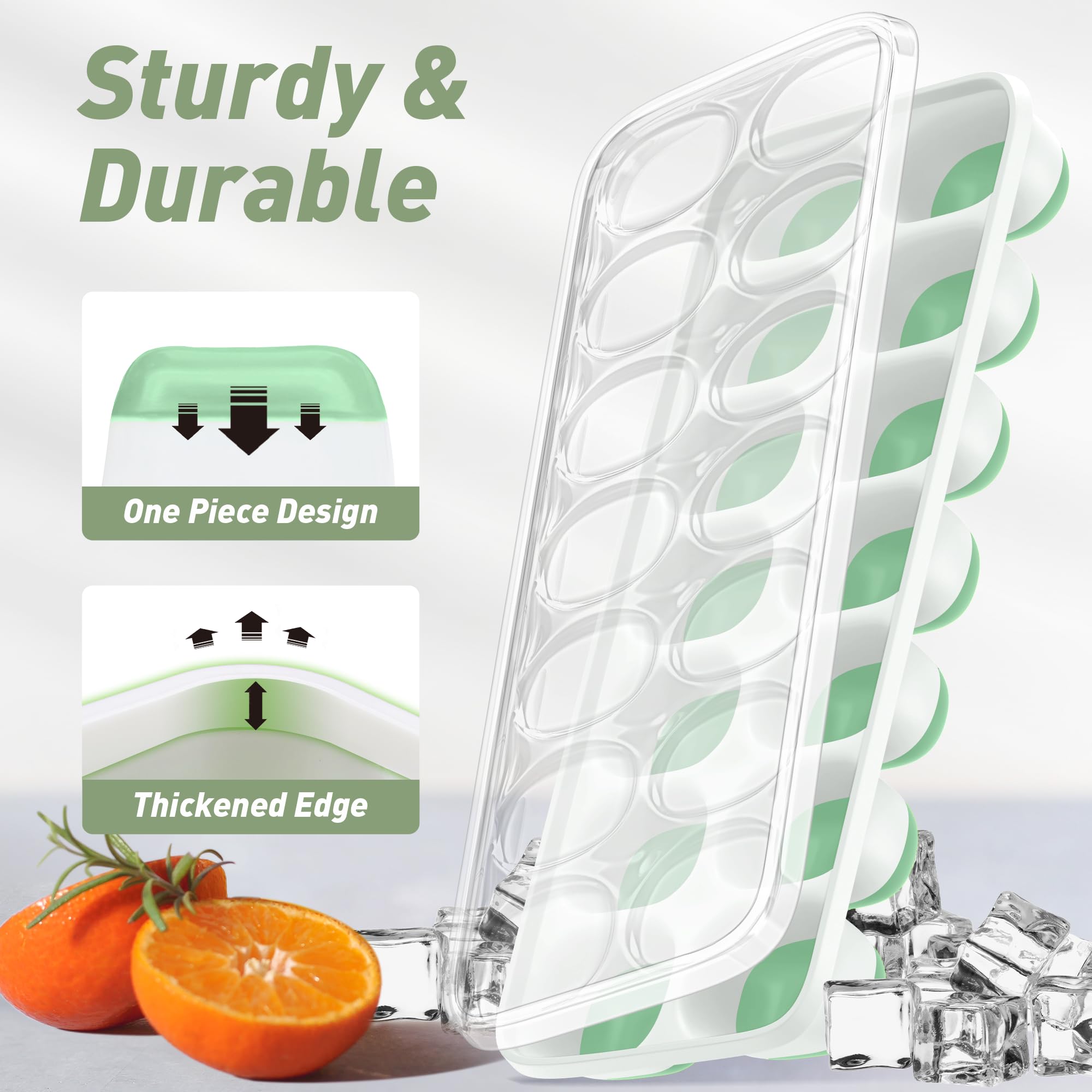 ChefAide rectangle ice cubes tray—professional-looking ice for drinks.