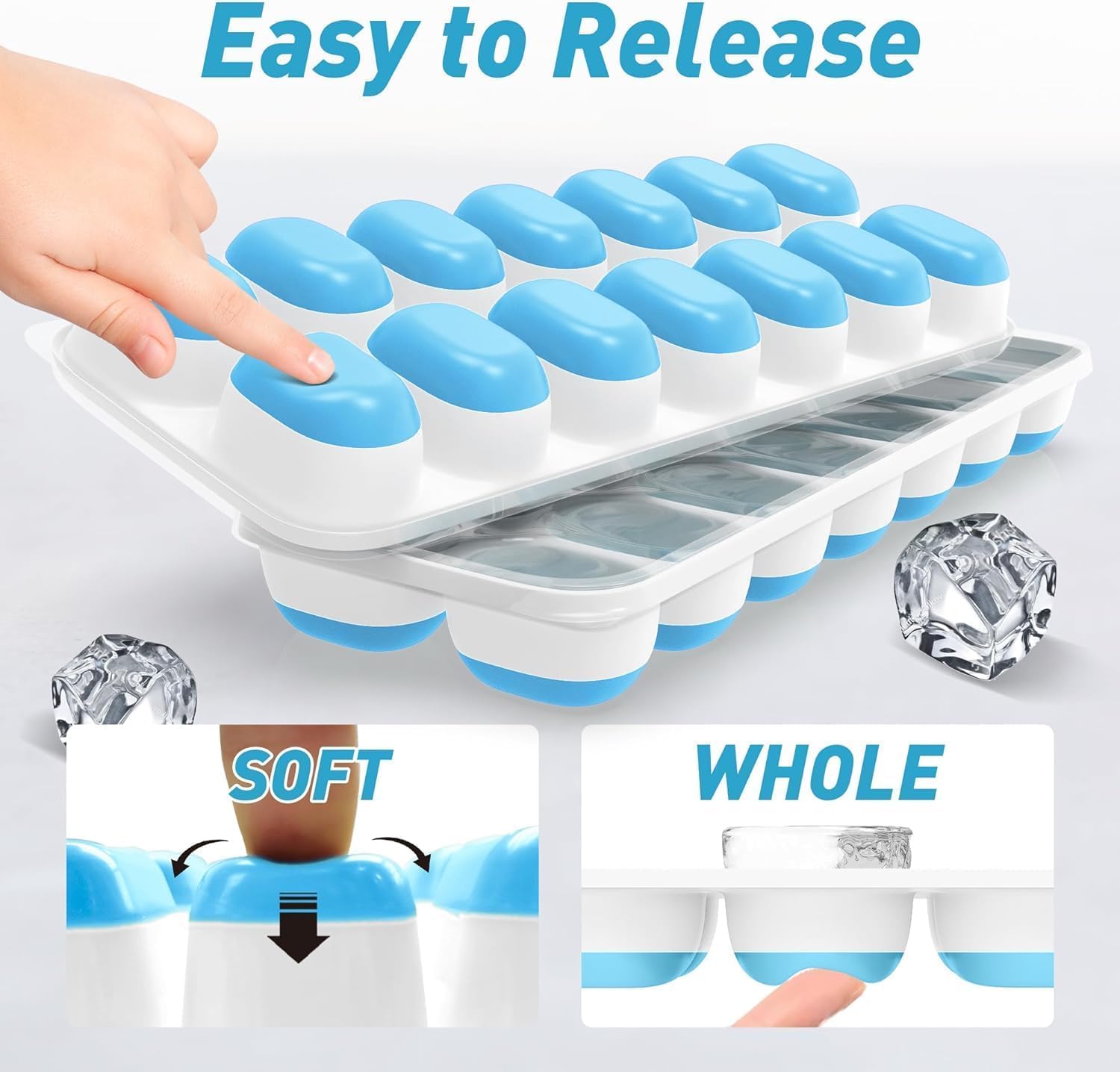 ChefAide rectangular ice cubes ideal for cocktails and coffee