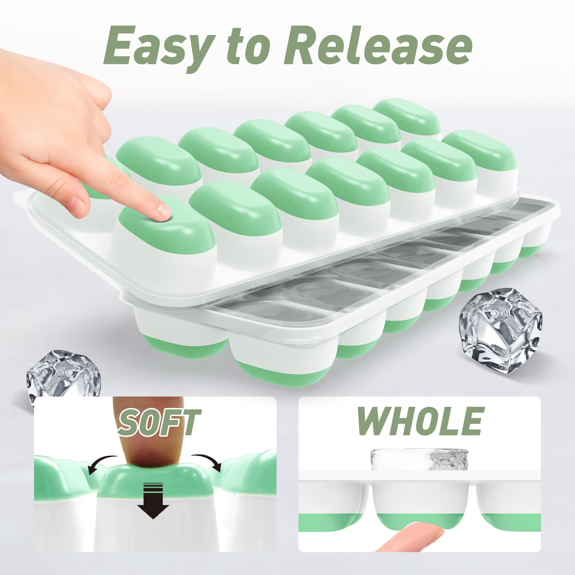 ChefAide four-tray set—deliver 28 cubes for parties and daily use.