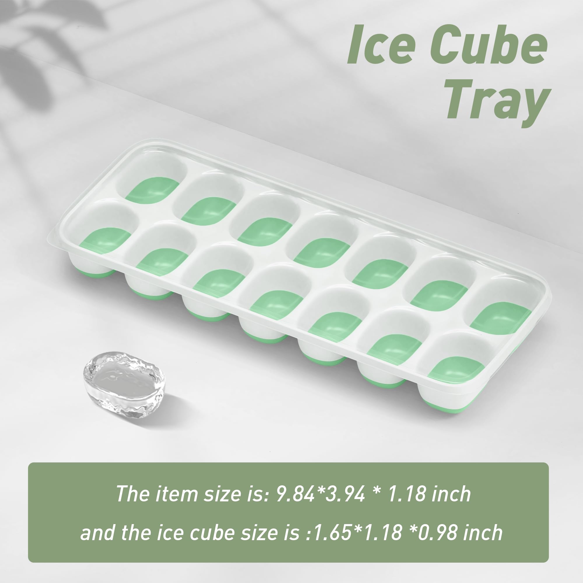 ChefAide stackable ice cube trays—space-saving solution for cocktails, coffee, and cold drinks.