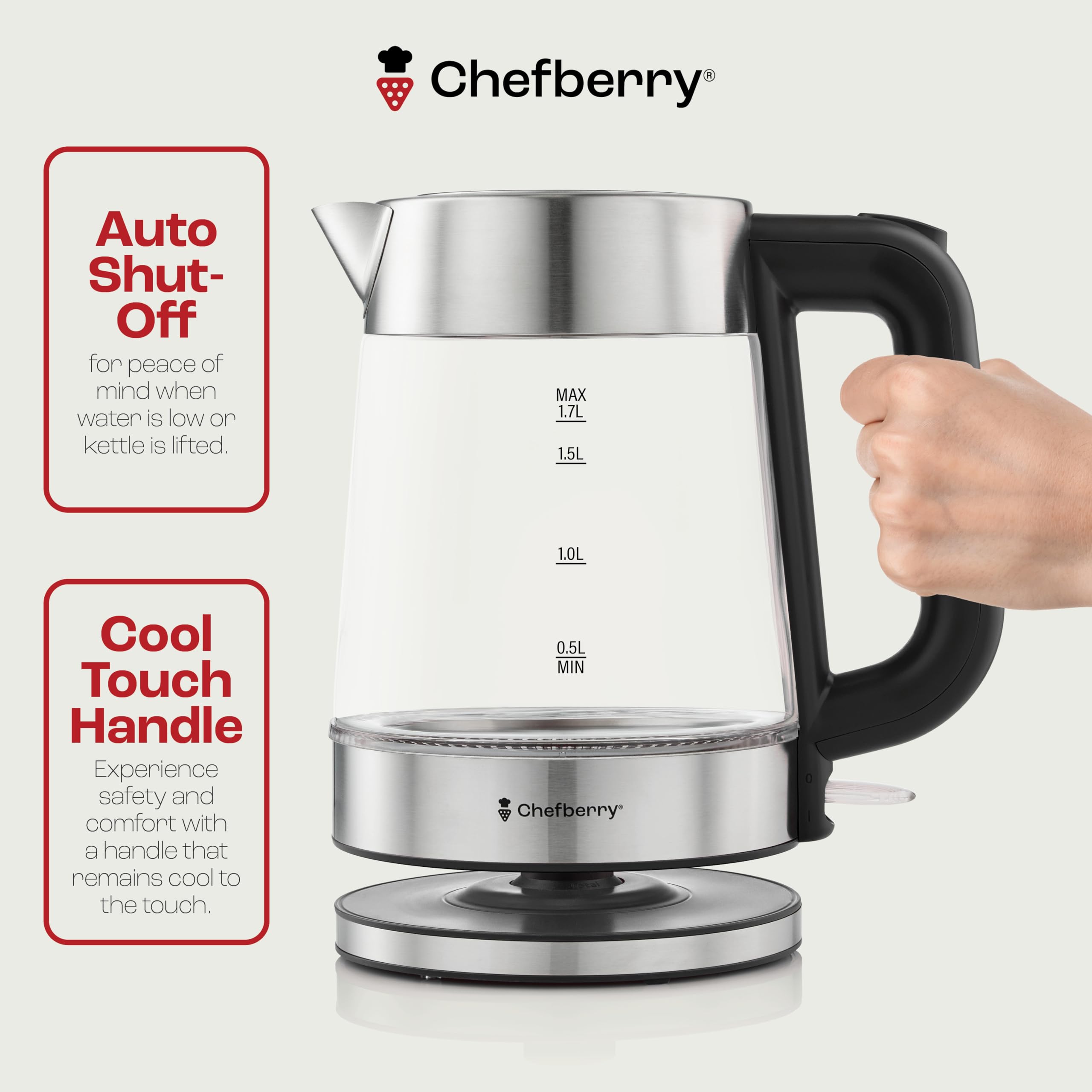 Chefberry black stainless-steel and glass finish in modern kitchen