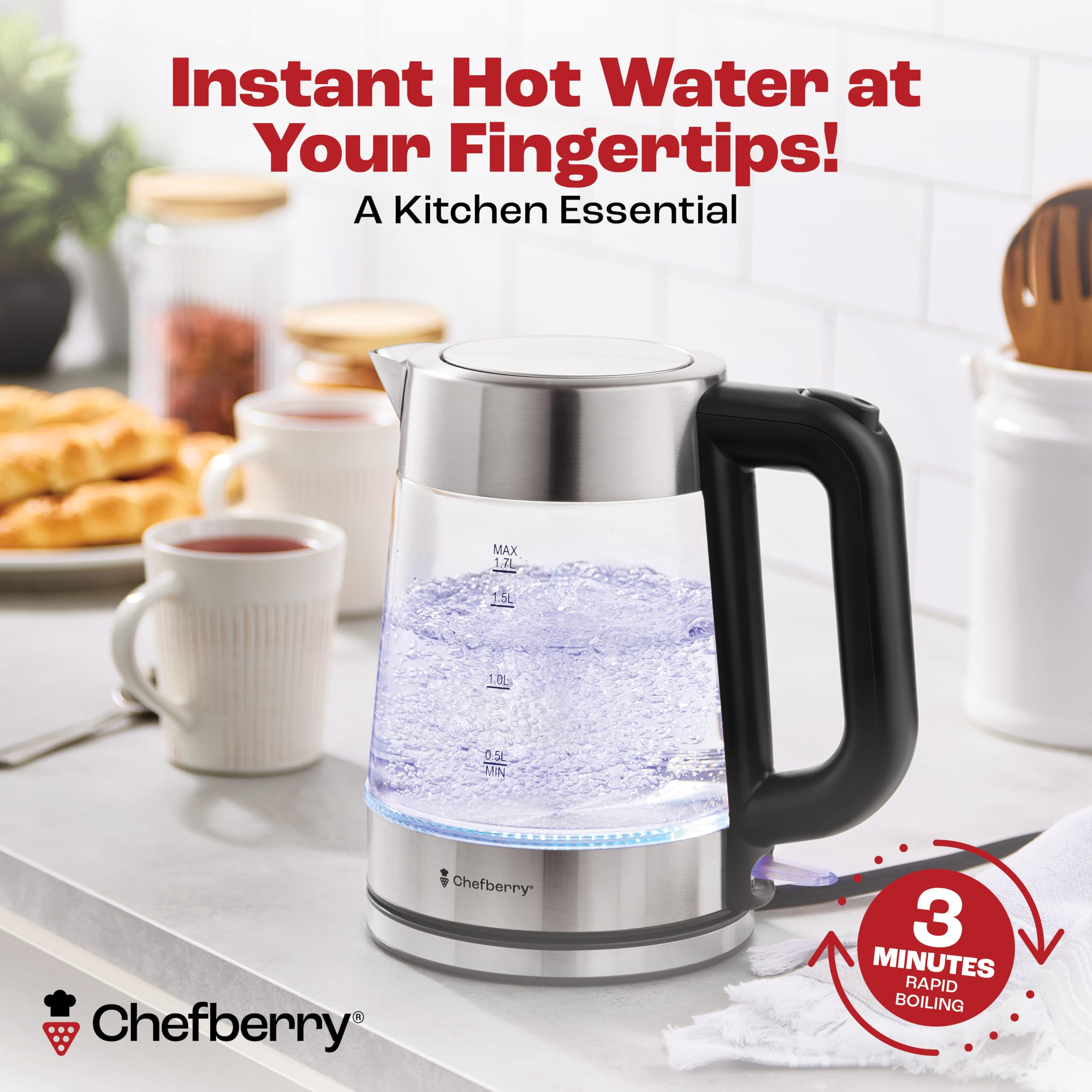 Chefberry pour spout close-up for smooth, drip-free pouring