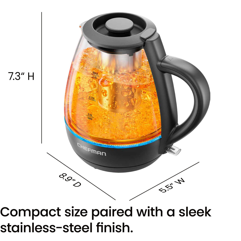 Chefman cool-touch handle prevents burns during pouring