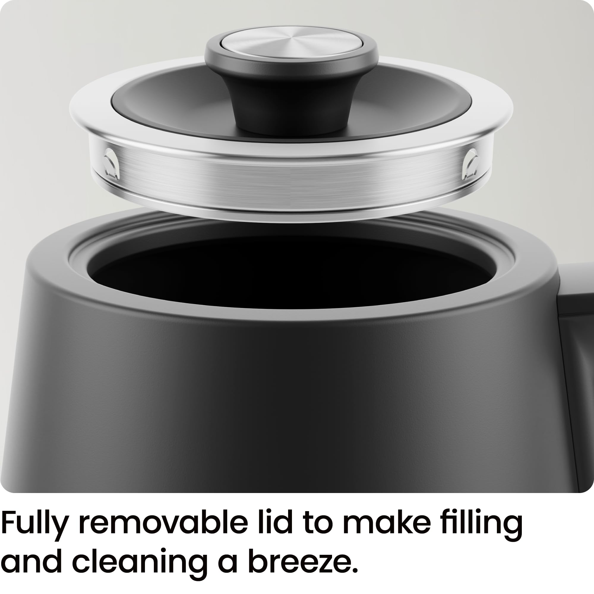 Chefman gooseneck kettle lift-out lid simplifies sink filling