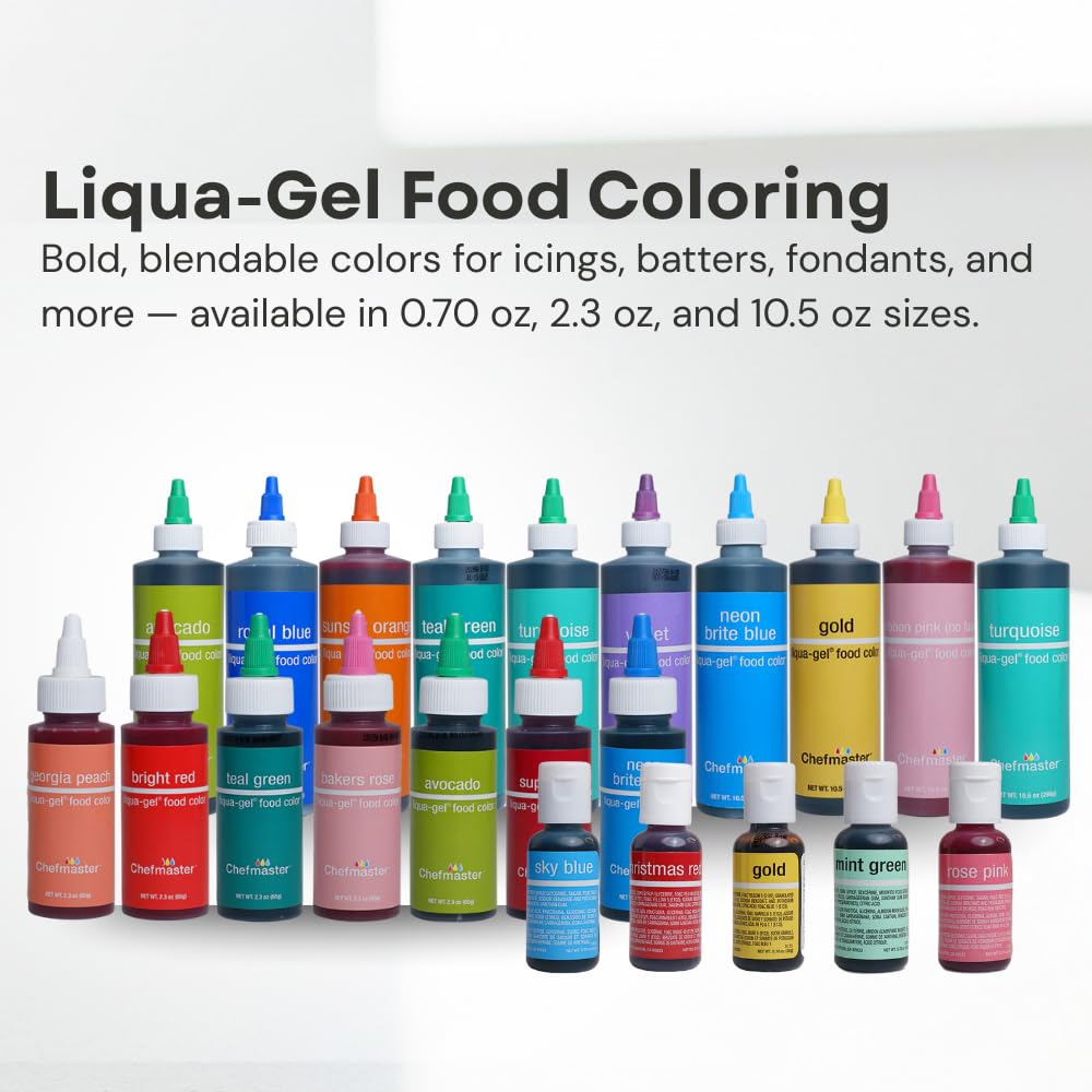Layer cake frosting tinted Royal Blue Liqua-Gel for drama.