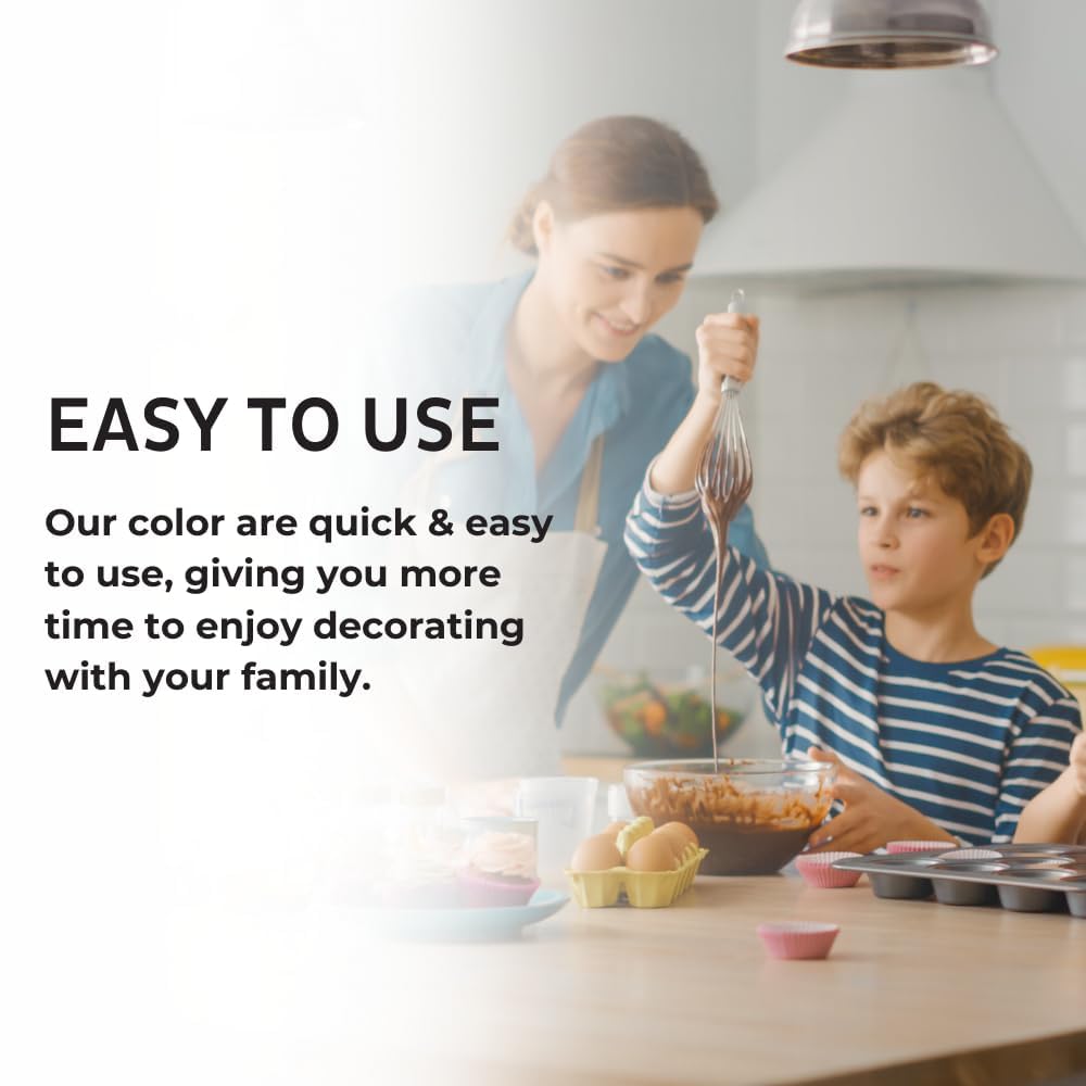 Neon and pastel Liqua-Gel colors add bright accents to baked treats.