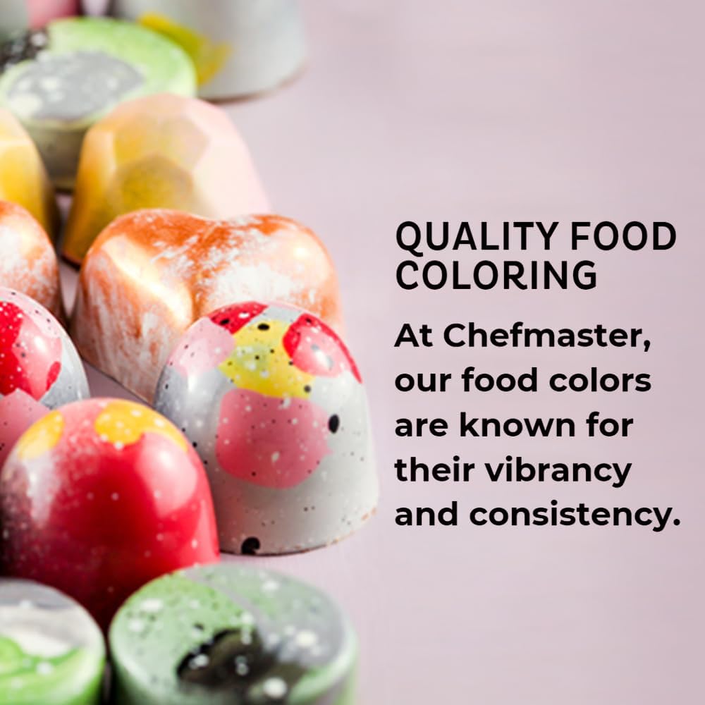 Chefmaster Red Candy Color decorating palette aids shade planning.