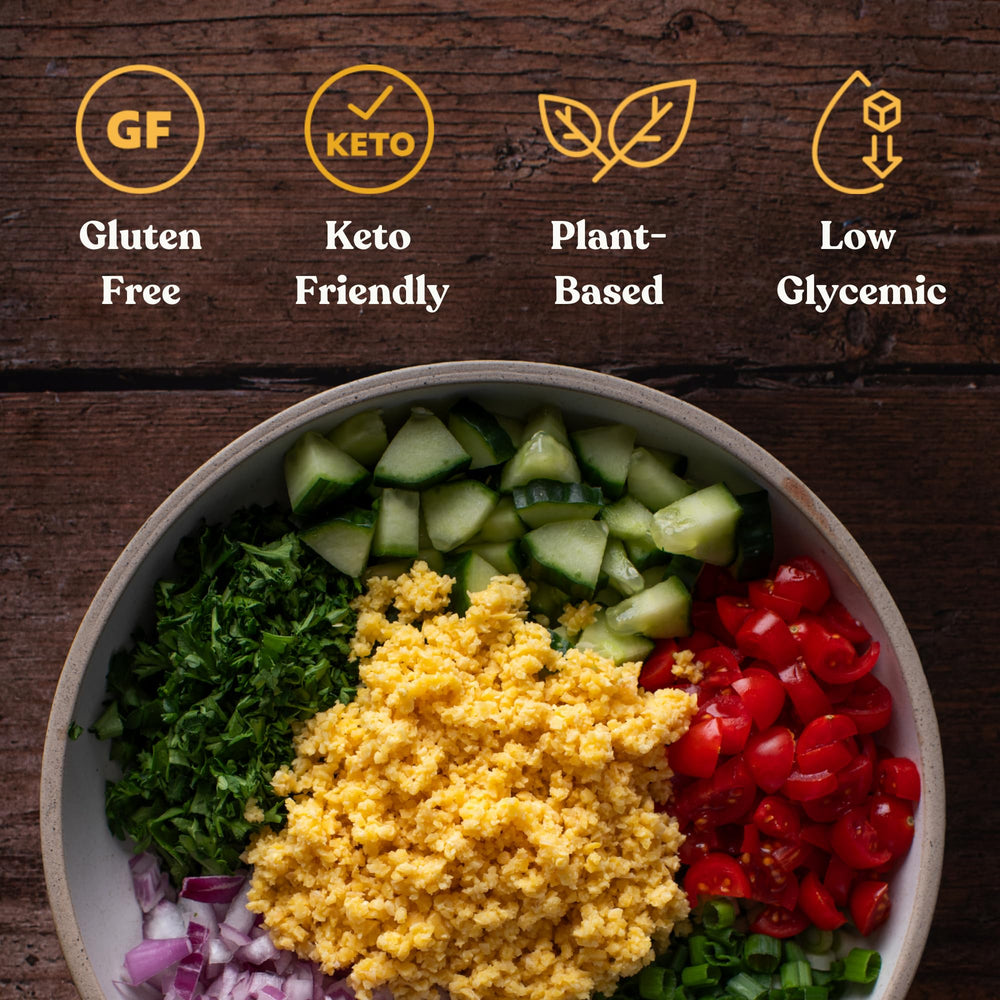 Non-GMO certification seal on Chef's Kiss Lupin Flakes pouch.