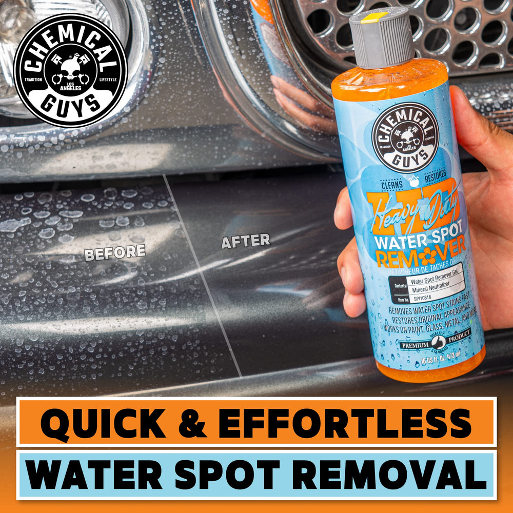 Chemical Guys Heavy Duty Water Spot Remover Gel for boats and RVs, versatile hard surface cleaner.