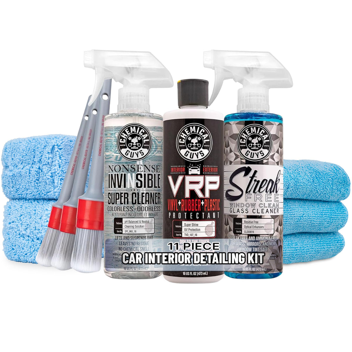 Chemical Guys HOL507 VRP Protectant bottle restores vinyl, rubber, and plastic with a non-greasy finish.