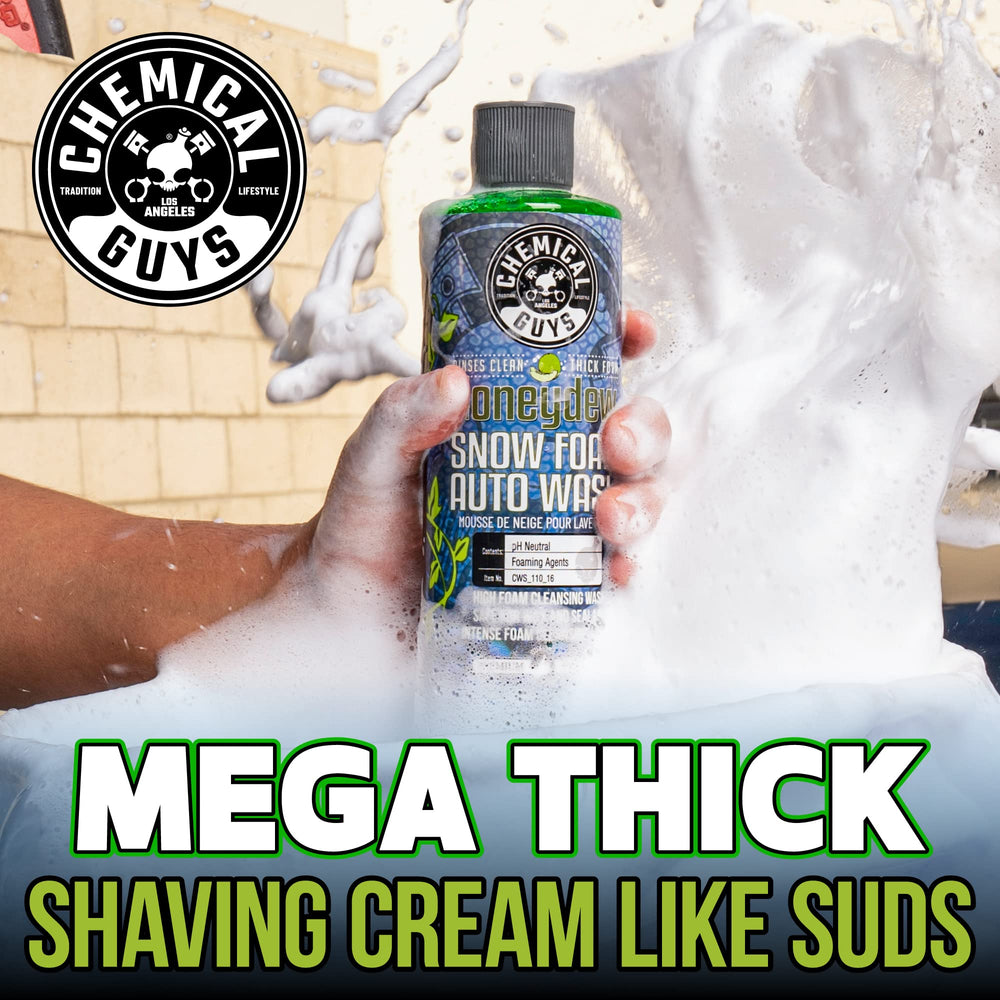 Chemical Guys Honeydew Snow Foam spray-nozzle close-up for even distribution and efficient cleaning.