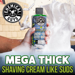 Chemical Guys Honeydew Snow Foam spray-nozzle close-up for even distribution and efficient cleaning.