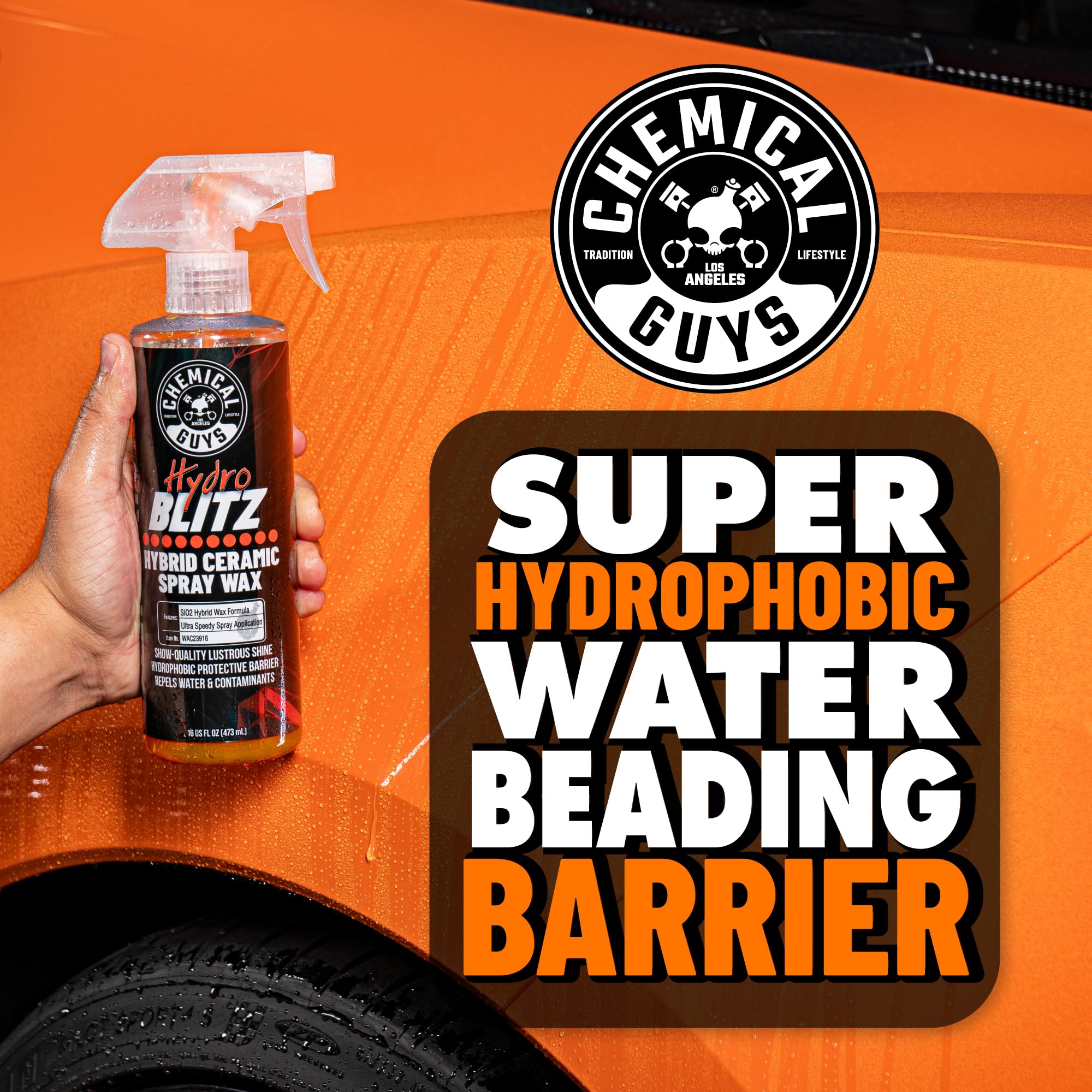 Chemical Guys HydroBlitz protection-glass-wheels-paint showcases multi-surface versatility