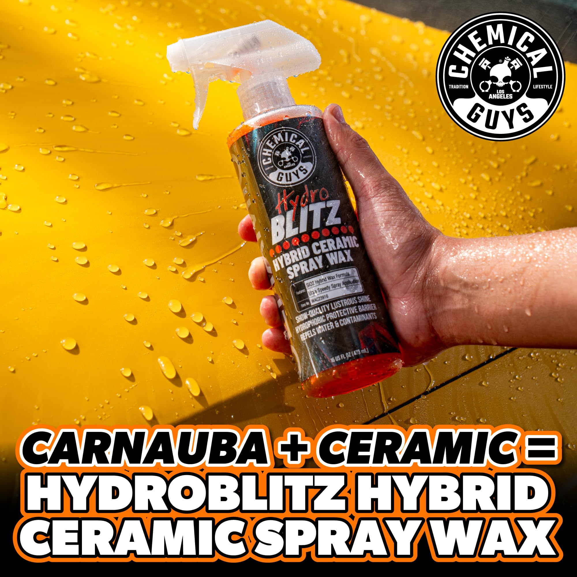 Chemical Guys HydroBlitz surface-application-microfiber highlights quick wipe-on use