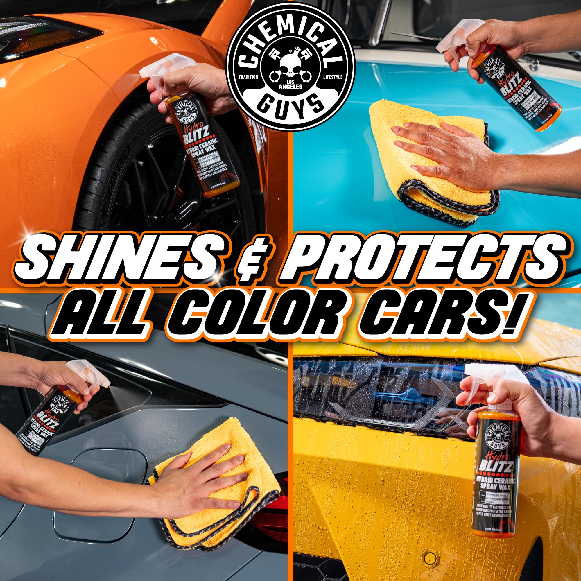 Chemical Guys HydroBlitz water-bead-on-paint demonstrates hydrophobic protection