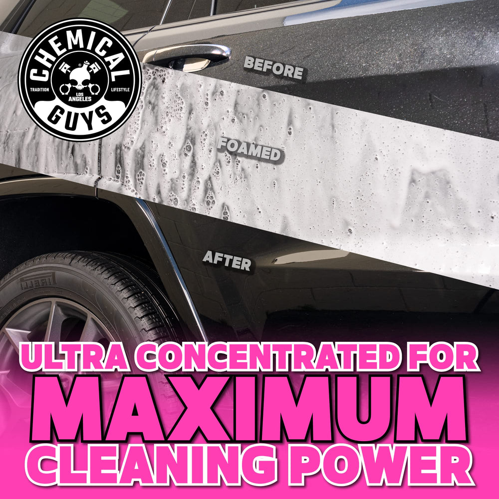 Versatile use on cars, trucks, and SUVs with foam cannon or bucket wash.