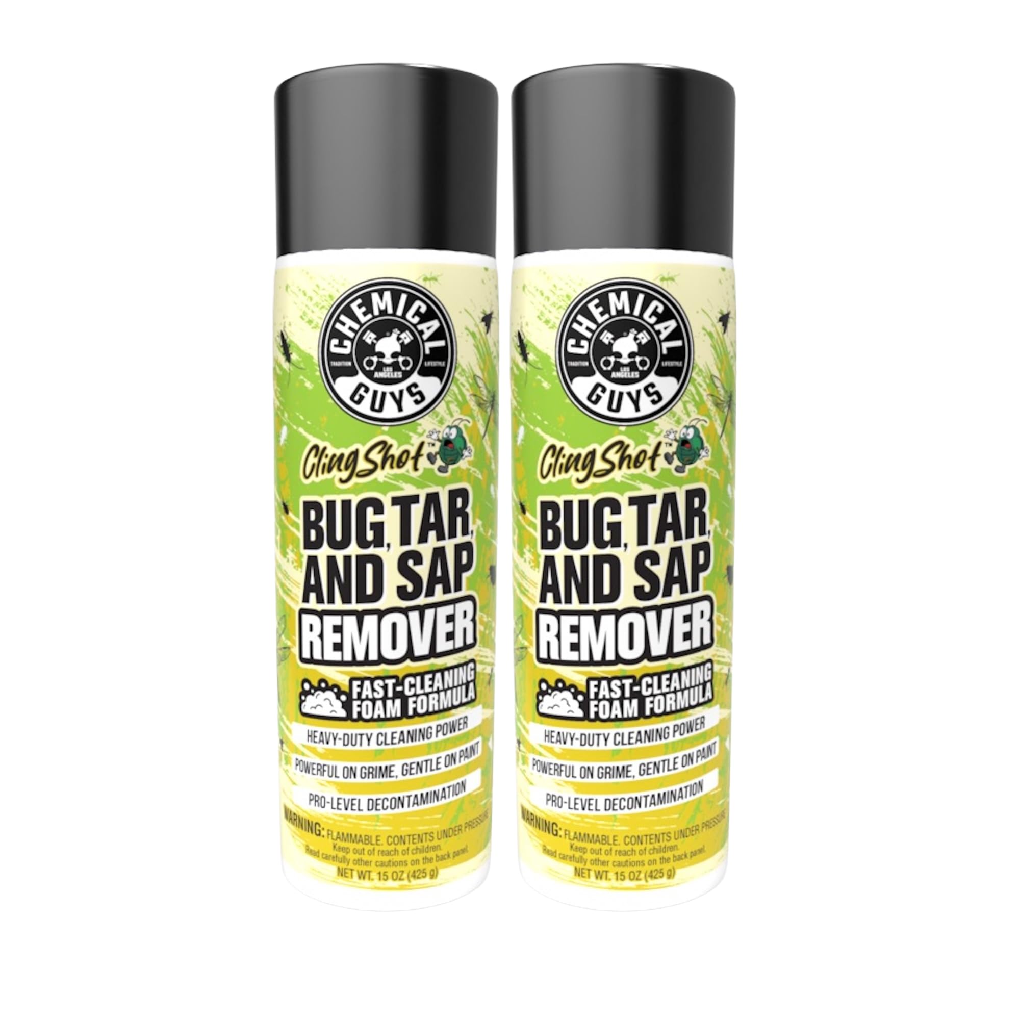 Chemical Guys Bug, Sap & Tar Remover aerosol spray pre-washes exterior grime.