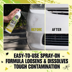 Chemical Guys grille application loosens bonded road film before washing.