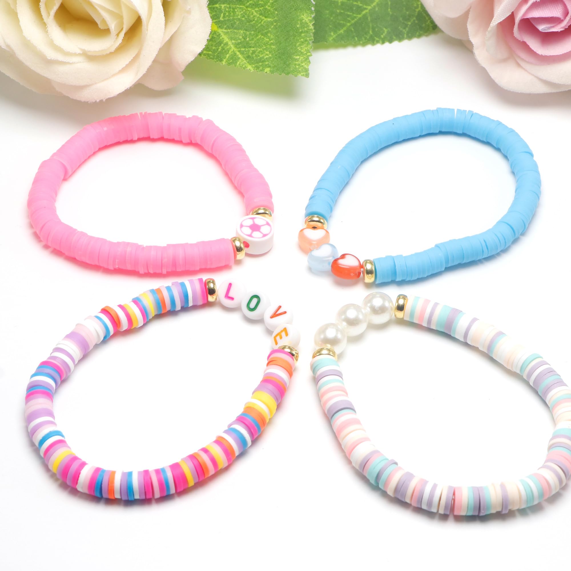 CHENSILAIYI soft clay beads bracelet close up texture and comfort
