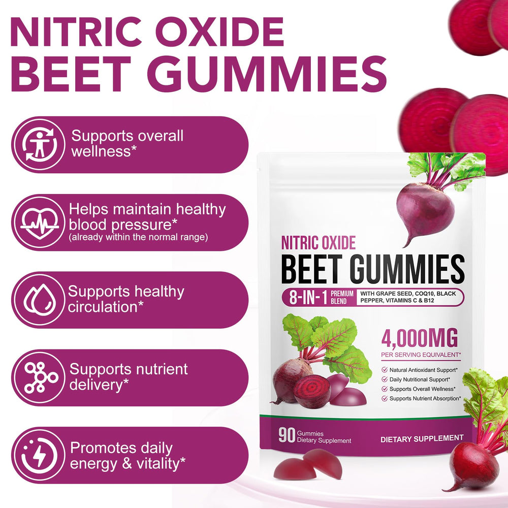 chenyayun Beet Root Gummies closeup shows chewy texture and daily energy