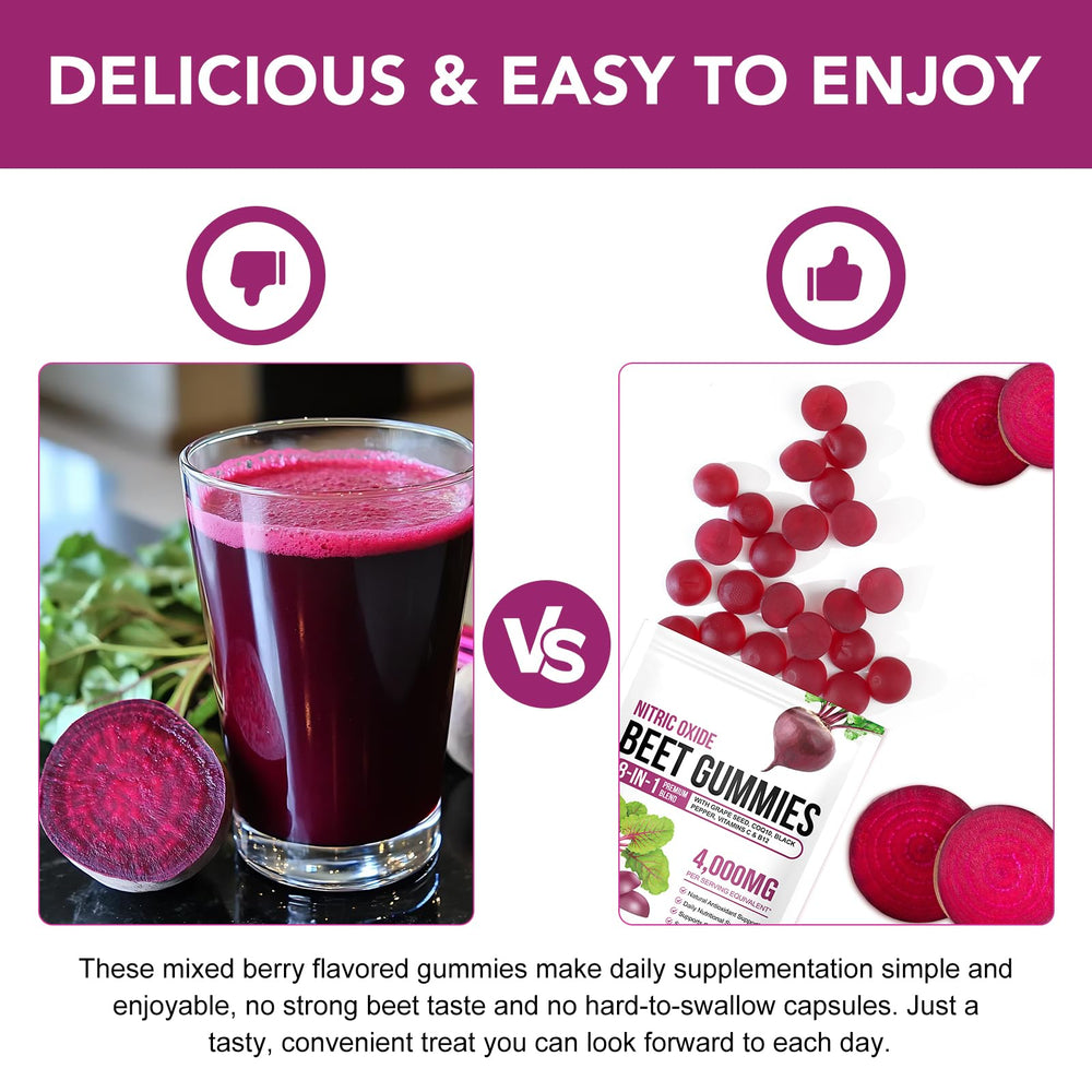 chenyayun Beet Root Gummies outer box with nutrition facts aids informed choice