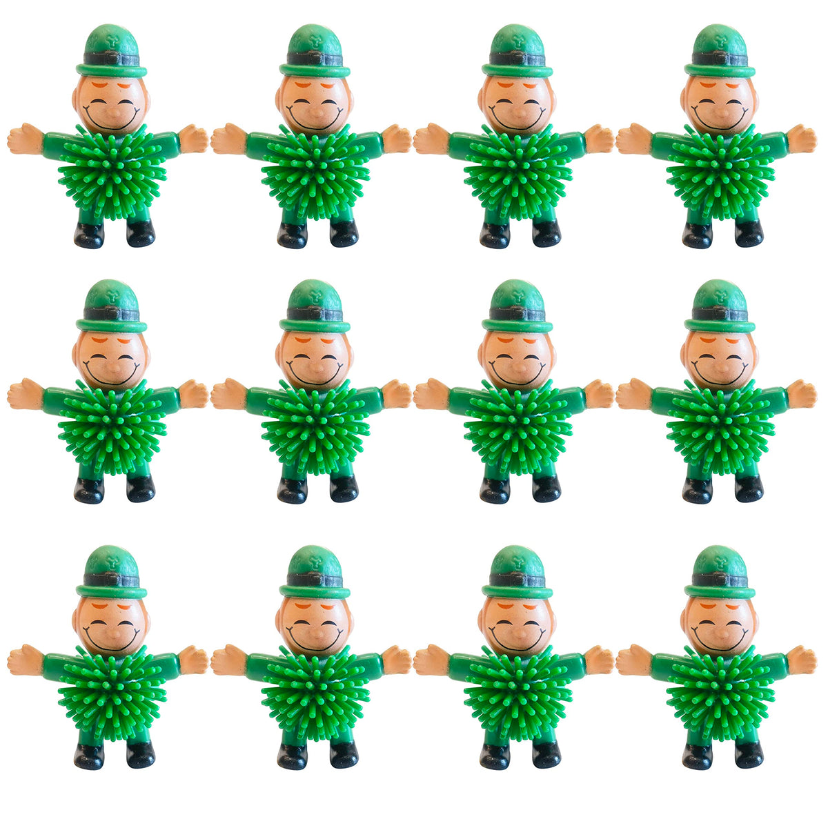 Cherislpy 12Pcs Leprechaun toy set for kids offers playful stress relief and festive decor.