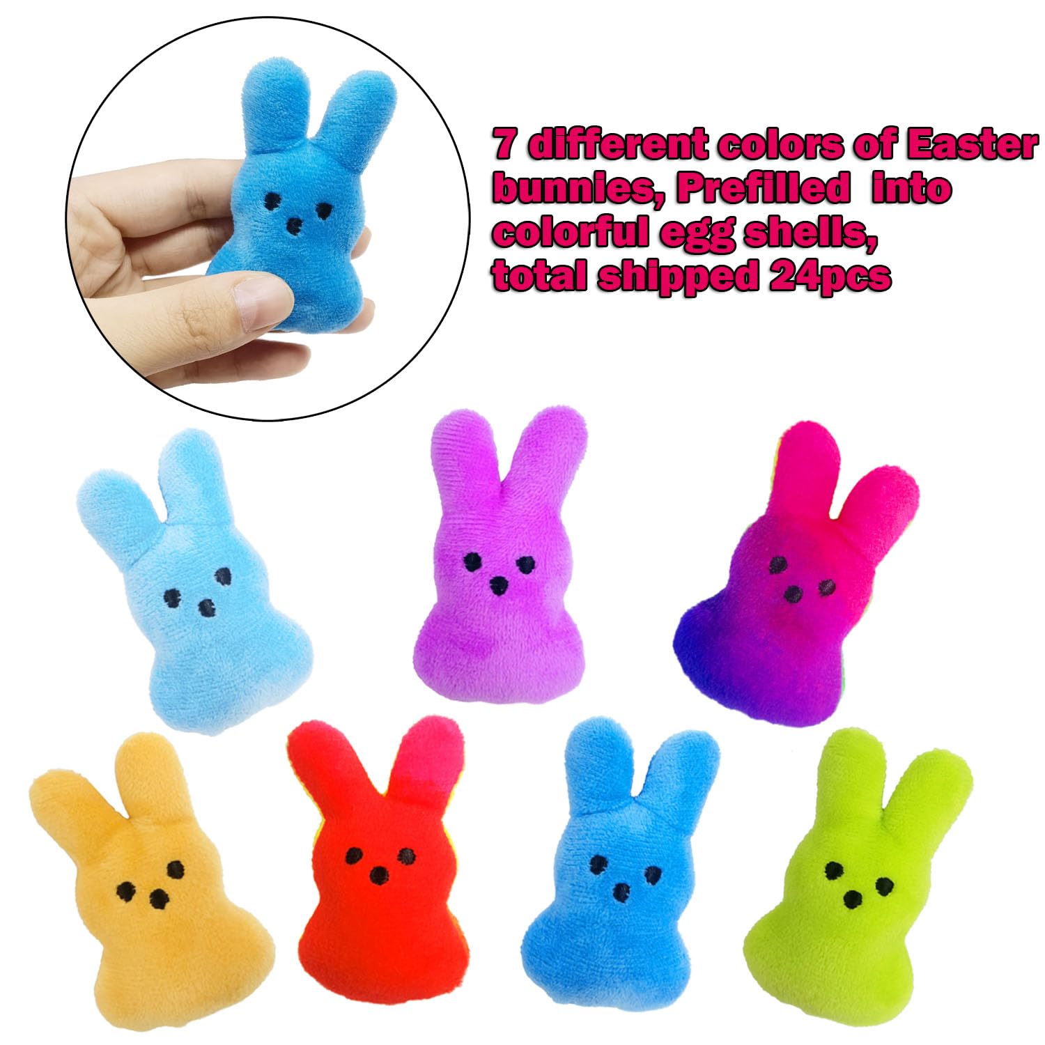 Cherislpy bunny toy inside egg adds compact, cuddly surprises.