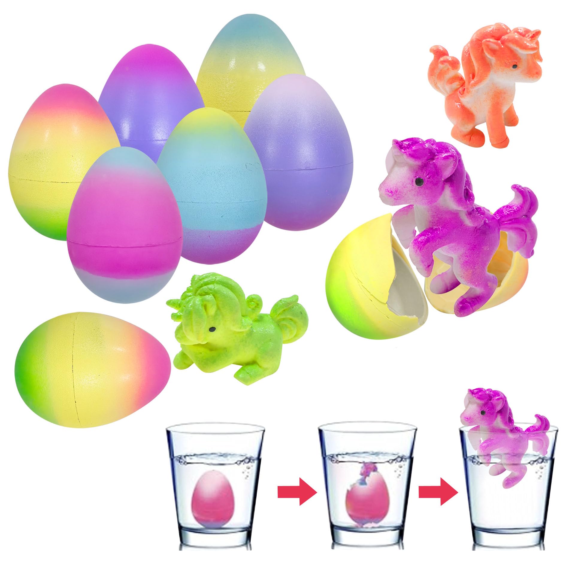 Cherislpy colorful speckled egg shells ready for Easter surprises and imaginative play.