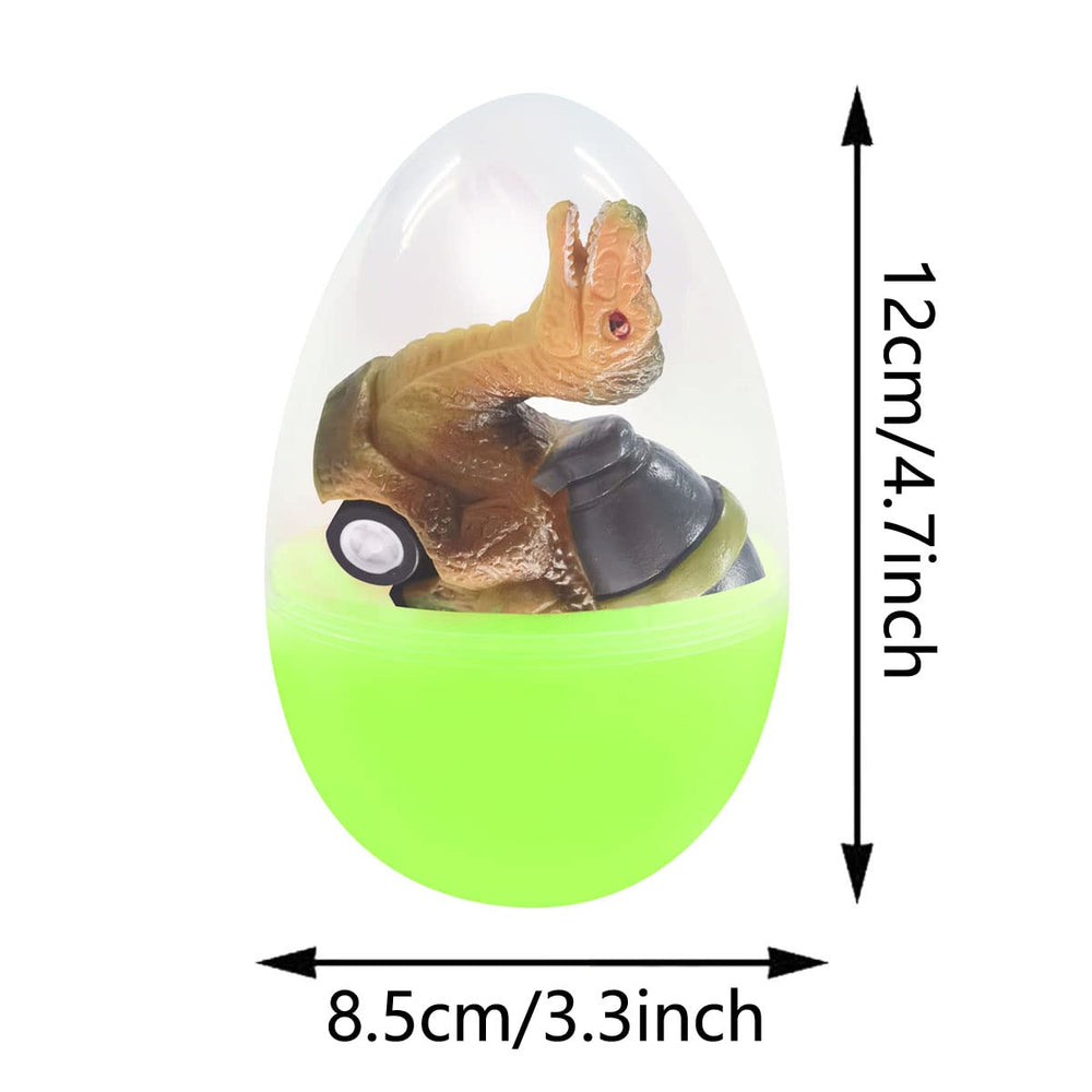 Cherislpy dinosaur pull-back toy cars add Easter excitement.