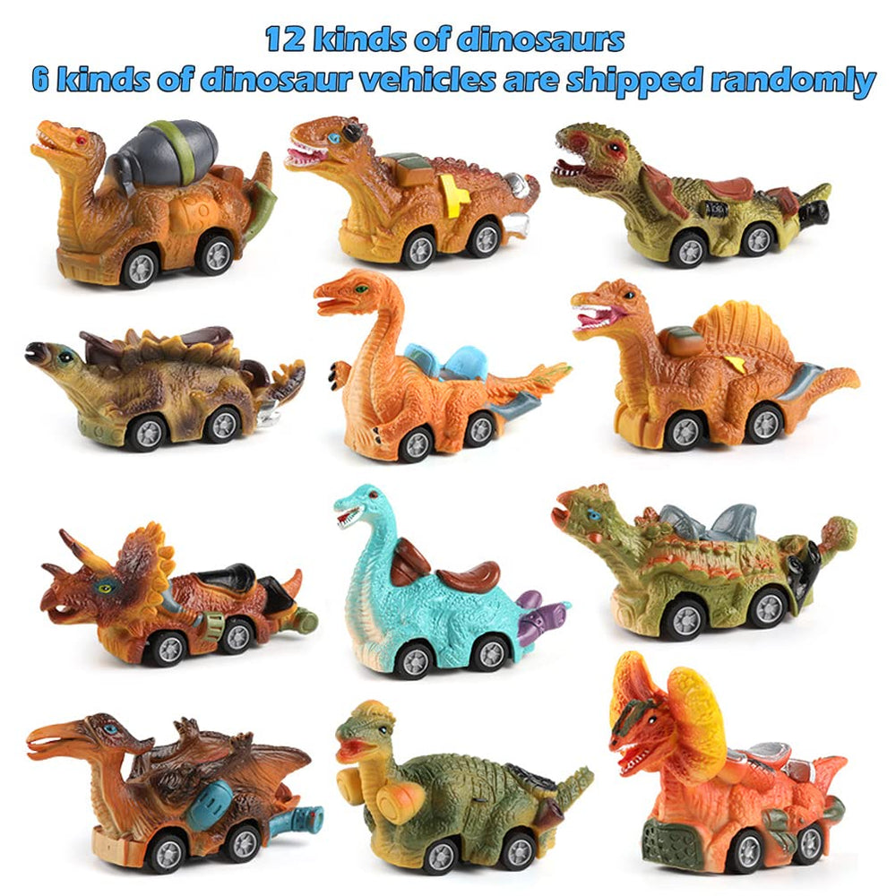 Cherislpy dinosaur pull-back car inside egg promotes imaginative play.
